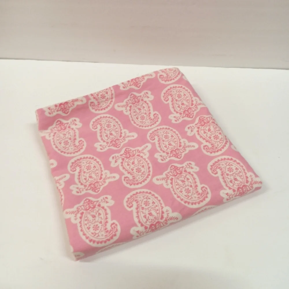 Pottery Barn Vintage PAIR Teen Pink Percale Paisley Pillow Shams